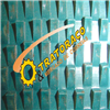 Correia em pvc verde com corrugado triângulo